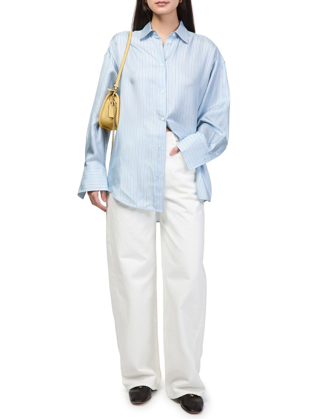 Coach Waverly shoulder bag in vanilla Pebbled Leather with 2 straps + Chain Trim - Picture 7 of 9